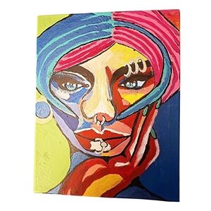 ✨️"Punk Girl" A Megan Phoenix Original! Abstract Portrait! Acryic On Canvas!